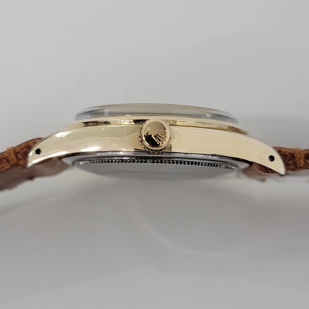 Mens Rolex Oyster Perpetual 1014 Automatic Gold Capped 1960s w Paper RA236T For Sale 1