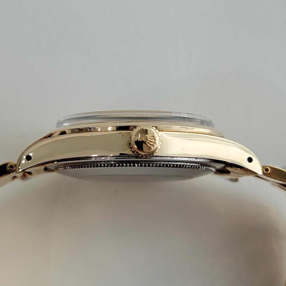 Contemporary Mens Rolex Oyster Perpetual 1014 Automatic Gold Capped w Paper 1960s RA236 For Sale