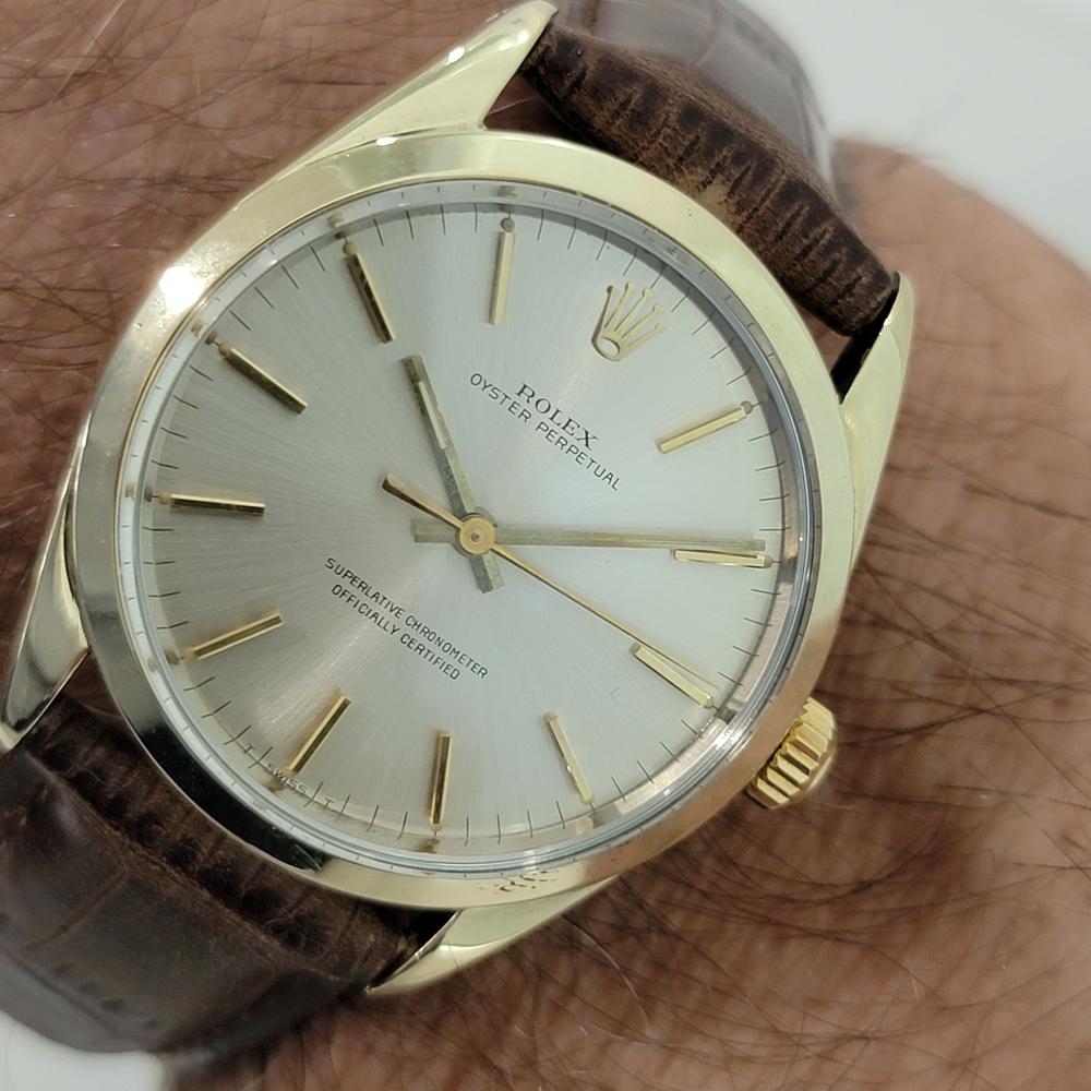 Mens Rolex Oyster Perpetual 1024 34mm Gold Capped Automatic 1960s Swiss RA374B 9