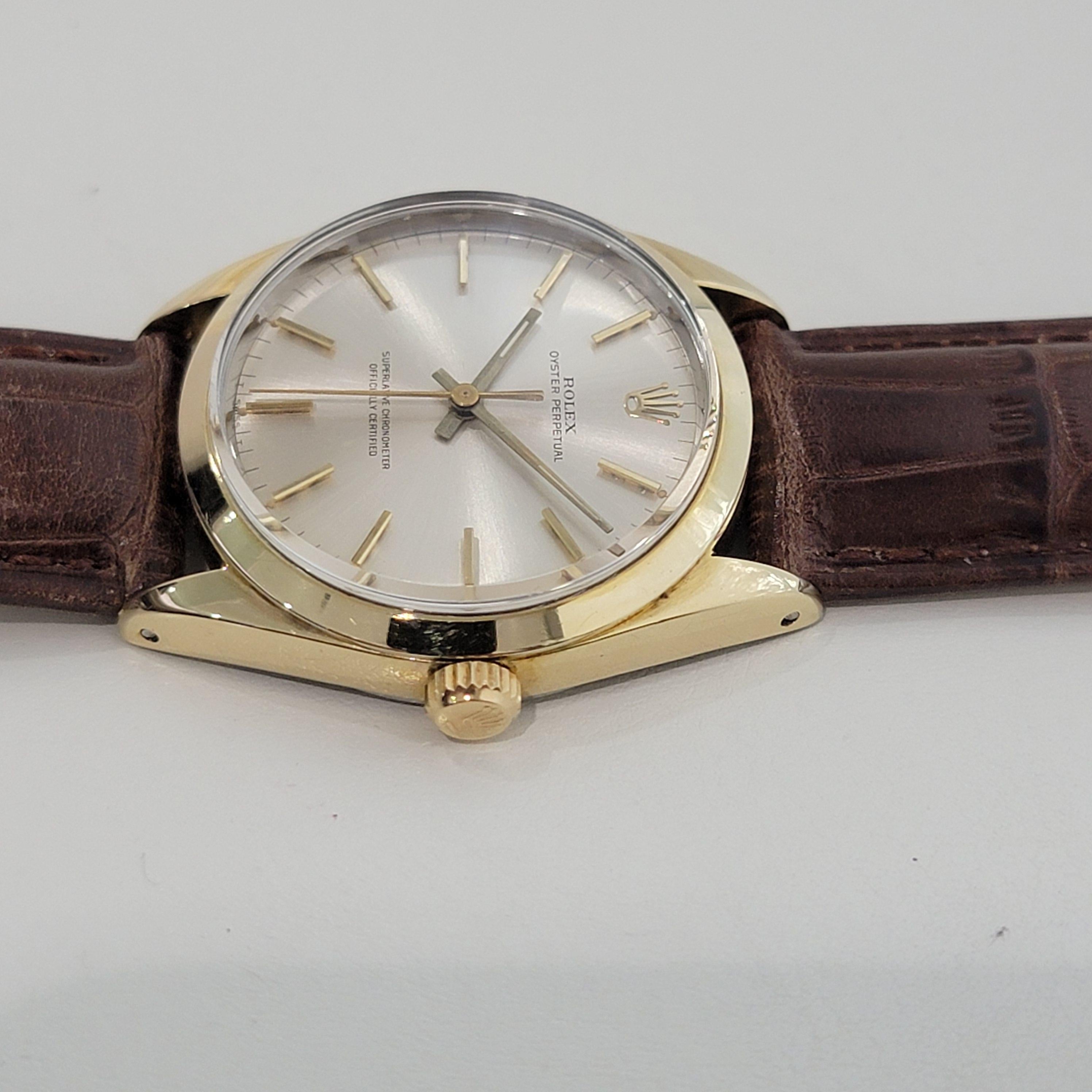 Mens Rolex Oyster Perpetual 1024 34mm Gold Capped Automatic 1960s Swiss RA374B 1
