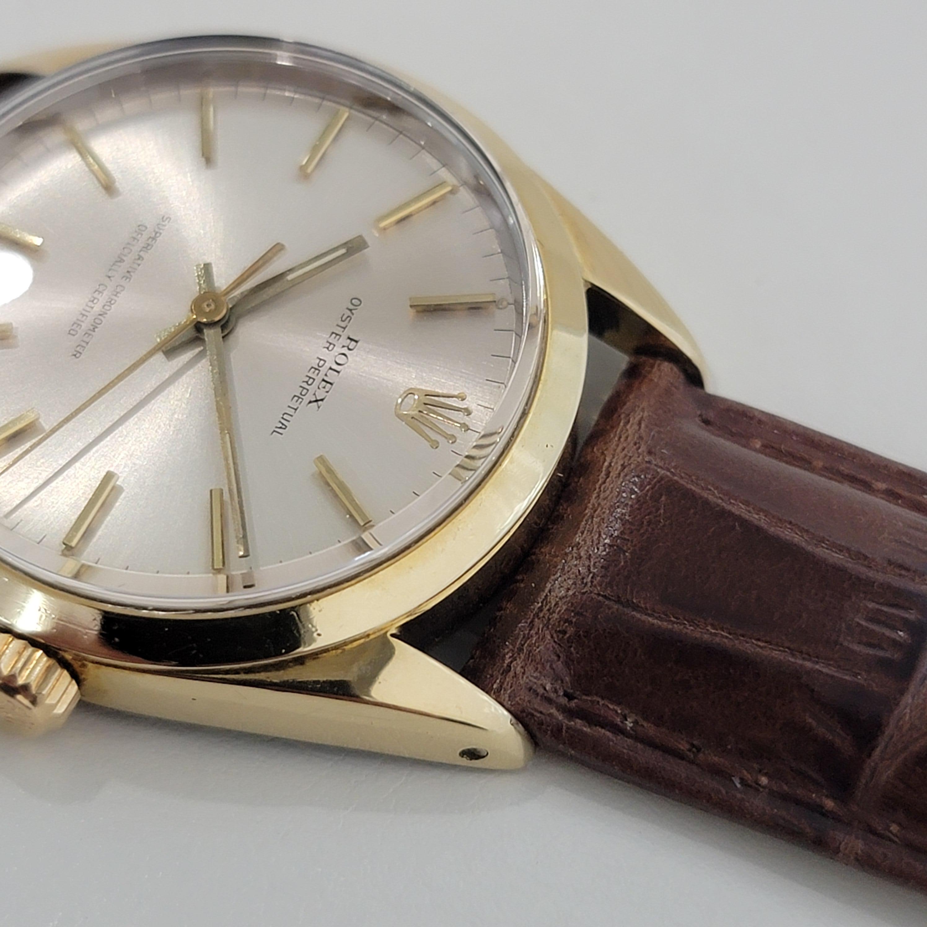 Mens Rolex Oyster Perpetual 1024 34mm Gold Capped Automatic 1960s Swiss RA374B 2