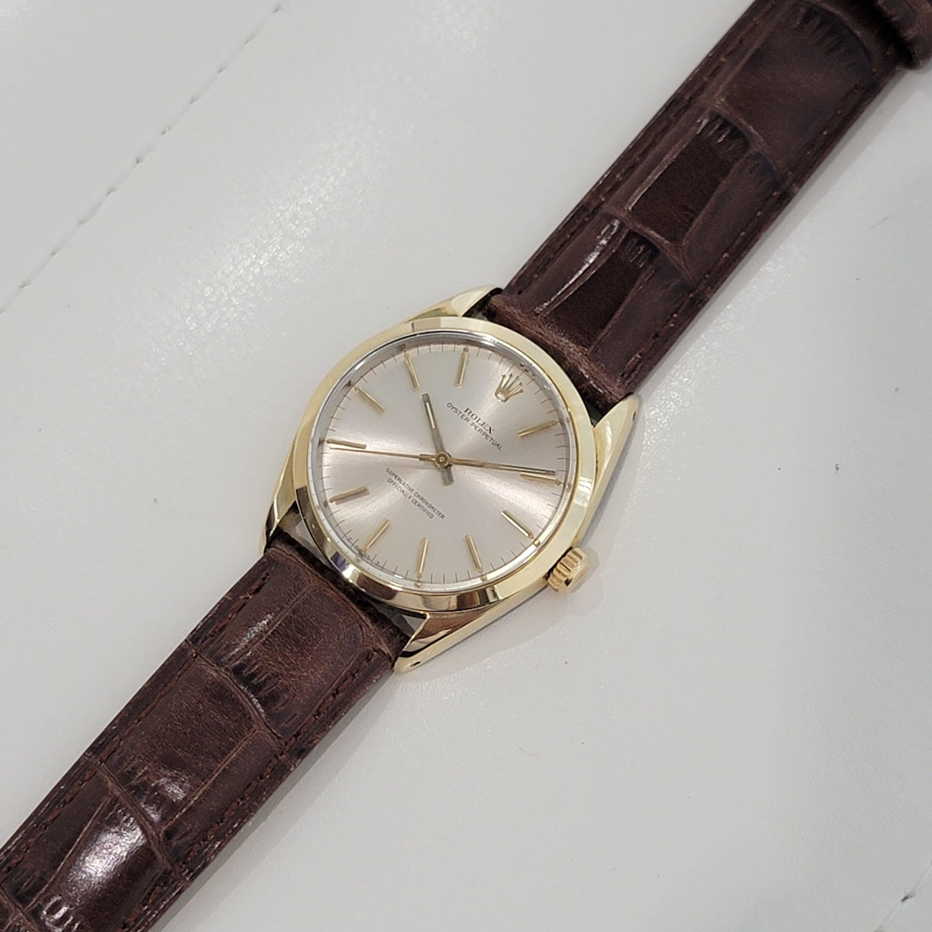 Mens Rolex Oyster Perpetual 1024 34mm Gold Capped Automatic 1960s Swiss RA374B 3
