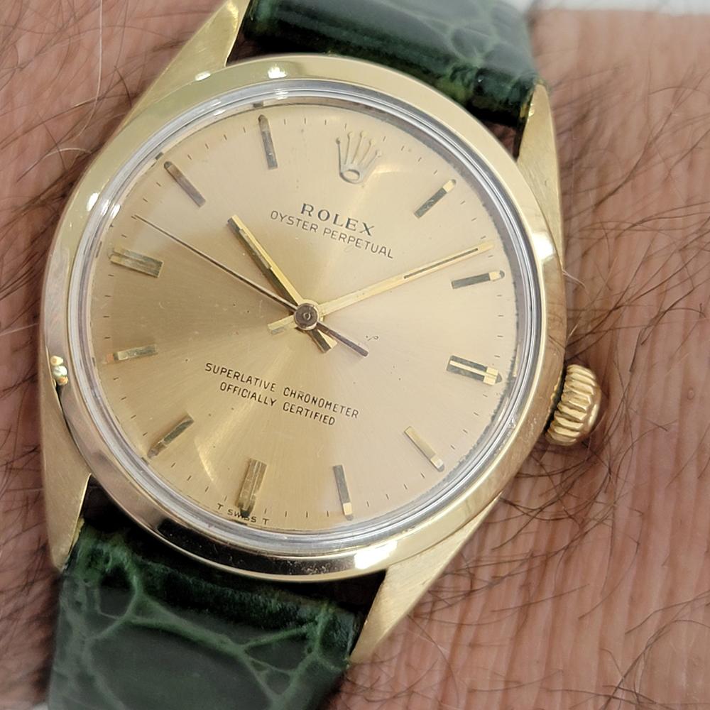 Mens Rolex Oyster Perpetual 1024 Gold-Capped Automatic 1960s Vintage RA185 9