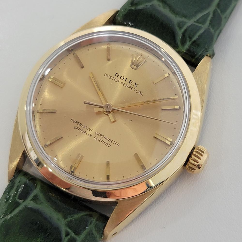 Men's Mens Rolex Oyster Perpetual 1024 Gold-Capped Automatic 1960s Vintage RA185