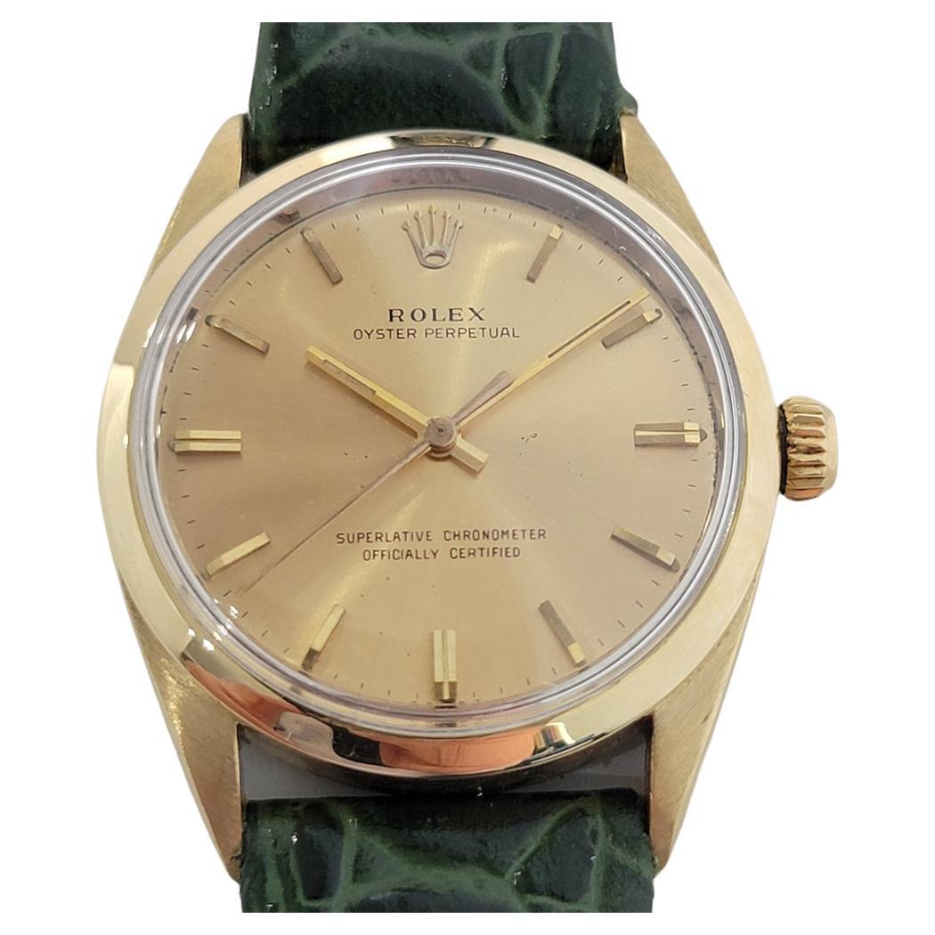 Mens Rolex Oyster Perpetual 1024 Gold-Capped Automatic 1960s Vintage RA185