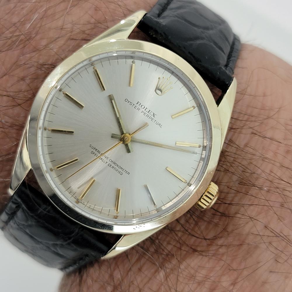 Mens Rolex Oyster Perpetual 1024 34mm Gold Capped Automatic 1960s Vintage RA374 6