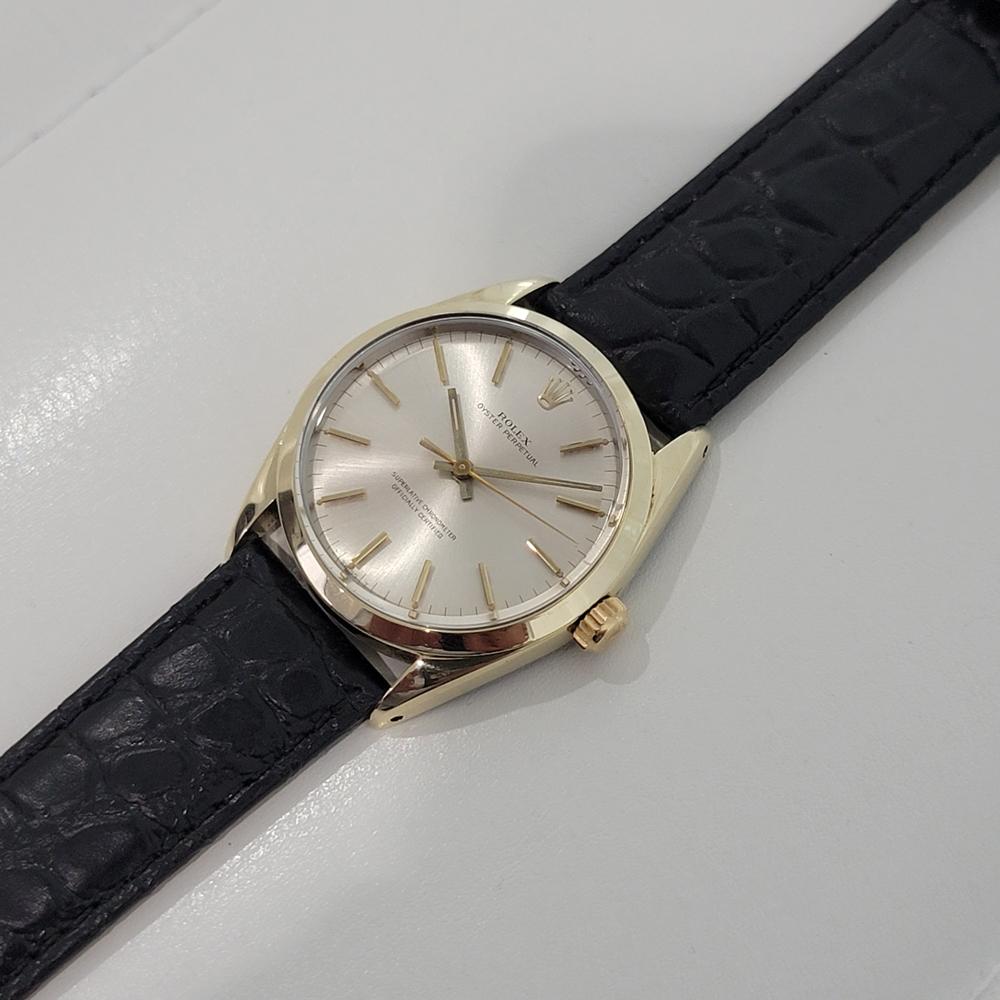 Men's Mens Rolex Oyster Perpetual 1024 34mm Gold Capped Automatic 1960s Vintage RA374