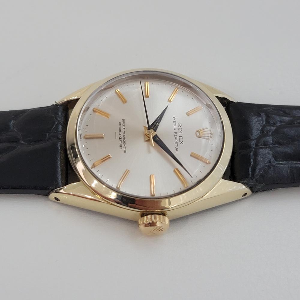Mens Rolex Oyster Perpetual 1024 Gold-Capped Automatic 1960s Vintage RJC103 In Excellent Condition In Beverly Hills, CA
