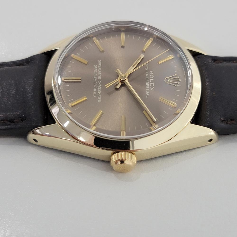 Men's Mens Rolex Oyster Perpetual 1024 34mm Gold Capped Automatic 1970s Vintage RA375 For Sale