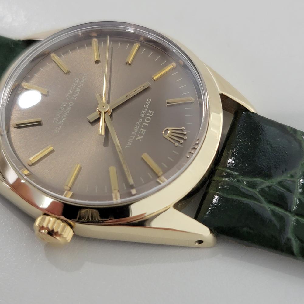 Men's Mens Rolex Oyster Perpetual 1024 34mm Gold Capped Automatic 1970s Vintage RA375G For Sale