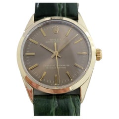 Mens Rolex Oyster Perpetual 1024 34mm Gold Capped Automatic 1970s Vintage RA375G