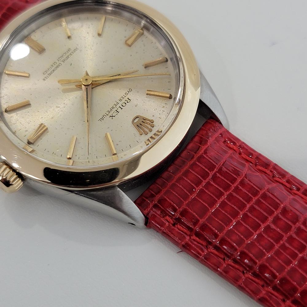 Men's Mens Rolex Oyster Perpetual 1960s Ref 1005 14k Gold SS Automatic Swiss RJC204R For Sale