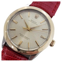 Retro Mens Rolex Oyster Perpetual 1960s Ref 1005 14k Gold SS Automatic Swiss RJC204R