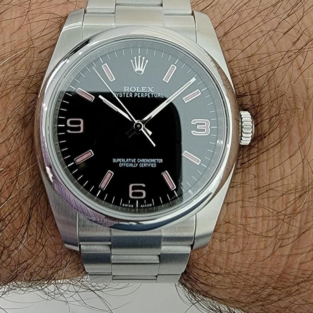 Herren Rolex Oyster Perpetual 2019 Auto 36mm BLK PINK mit Beutel Ref 116000 RJC135 für Herren 6