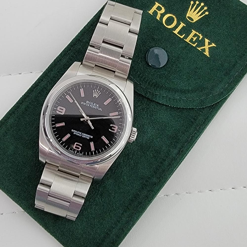 Mens Rolex Oyster Perpetual 2019 Auto 36mm BLK PINK w Pouch Ref 116000 RJC135 For Sale 4