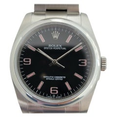 Herren Rolex Oyster Perpetual 2019 Auto 36mm BLK PINK mit Beutel Ref 116000 RJC135 für Herren