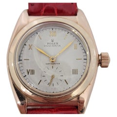 Mens Rolex Oyster Perpetual 3131 14k Rose Gold Automatic 1940s RJC167R