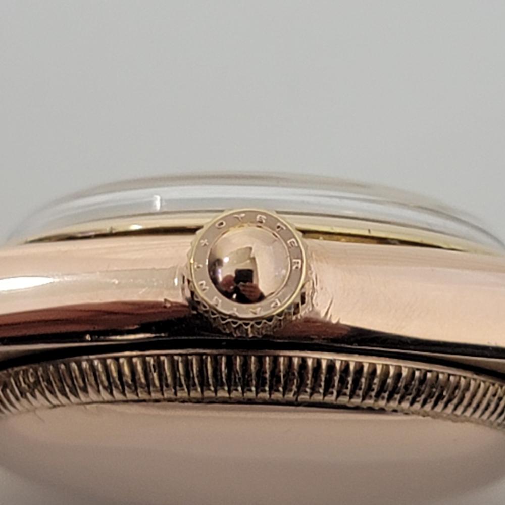 Mens Rolex Oyster Perpetual 3131 14k Rose Gold Automatic 1940s Swiss RJC167 2