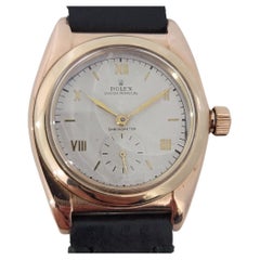 Mens Rolex Oyster Perpetual 3131 14k Rose Gold Automatic 1940s Swiss RJC167