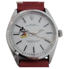 Mens Rolex Oyster perpetual 5500 Automatic Mickey Dial 1970s Vintage RA242R