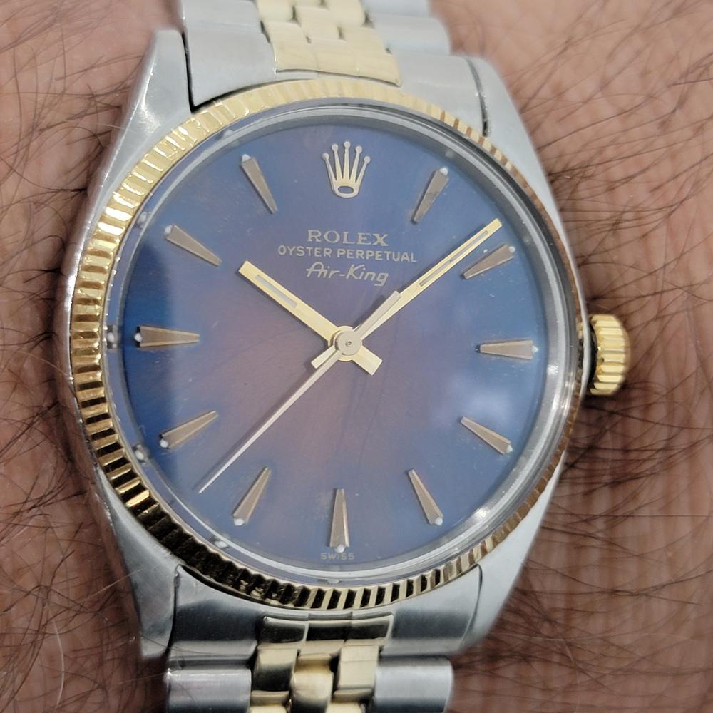 Mens Rolex Oyster Perpetual 5501 Air King 14k Gold SS Automatic 1960s RA240 9