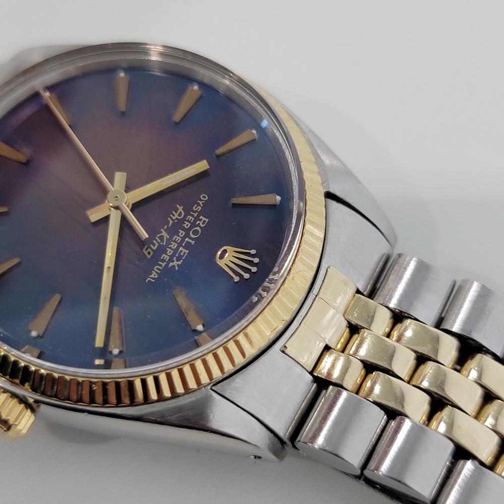 Mens Rolex Oyster Perpetual 5501 Air King 14k Gold SS Automatic 1960s RA240 3