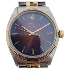Mens Rolex Oyster Perpetual 5501 Air King 14k Gold SS Automatic 1960s RA240