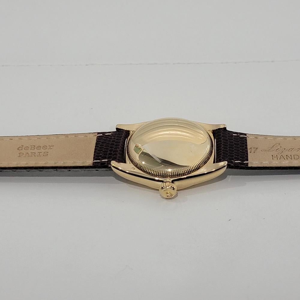 Mens Rolex Oyster Perpetual 6050 Oro 18k 32mm Automático Años 50 Vintage RA439B en venta 5