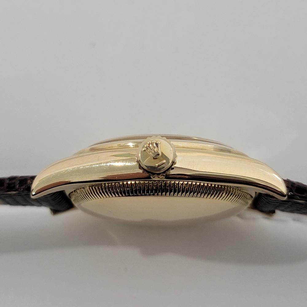 Mens Rolex Oyster Perpetual 6050 Oro 18k 32mm Automático Años 50 Vintage RA439B en venta 4