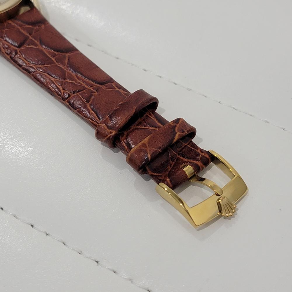 Mens Rolex Oyster Perpetual 6084 14k Gold 34mm Automatic 1950s Vintage NA133B en venta 4