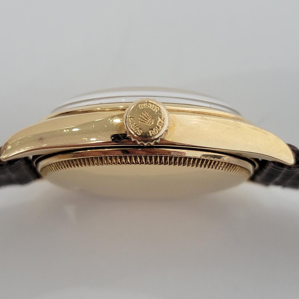 Mens Rolex Oyster Perpetual 6084 18k Gold Bubbleback Automatic 1950s RA227B 1