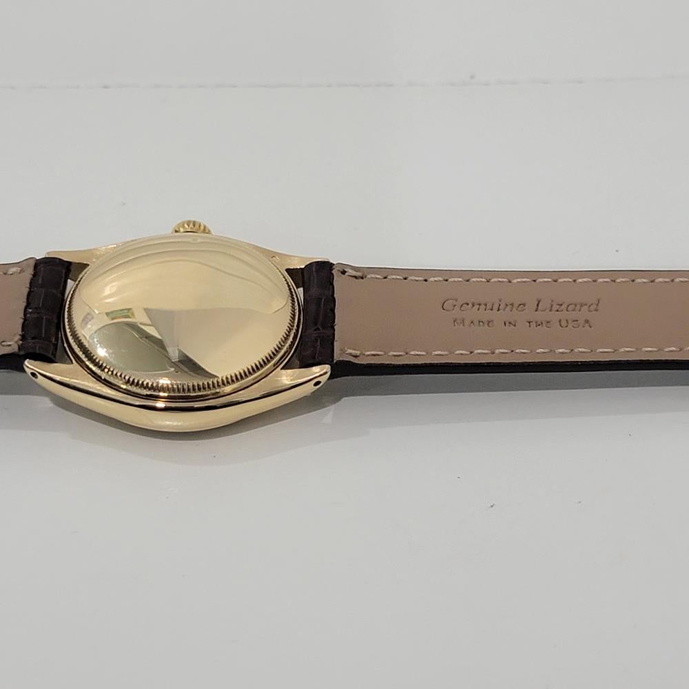 Mens Rolex Oyster Perpetual 6084 18k Solid Gold 34mm Automatic 1950s Swiss RA467 6