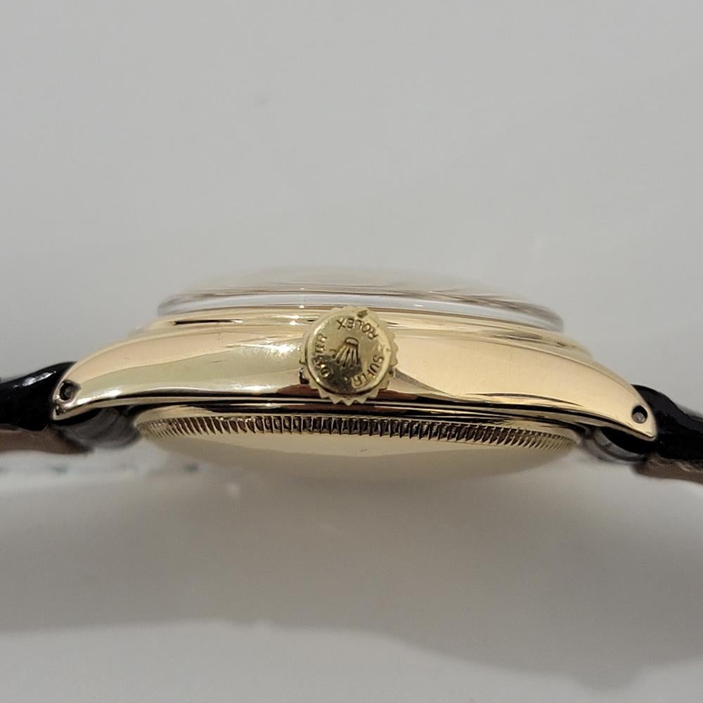 Mens Rolex Oyster Perpetual 6084 18k Solid Gold 34mm Automatic 1950s Swiss RA467 5