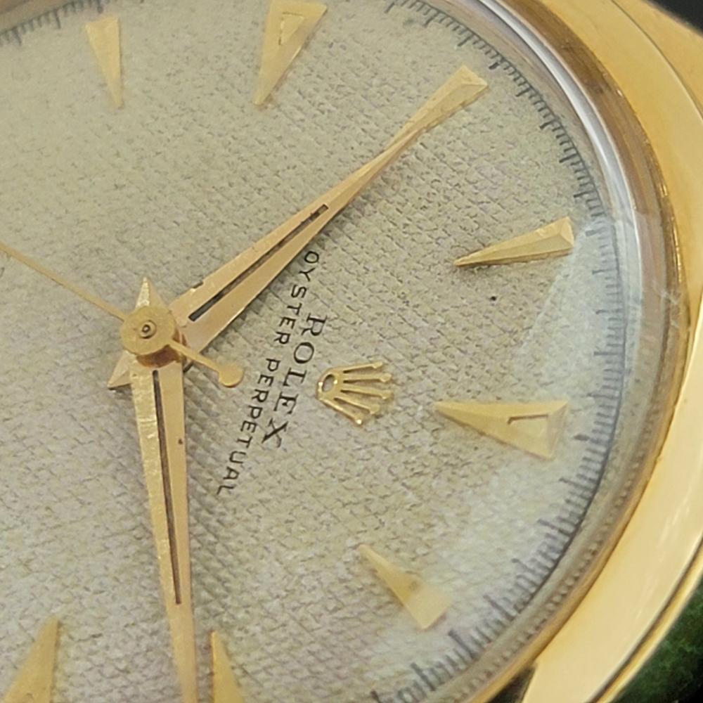 Men's Mens Rolex Oyster Perpetual 6084 18k Gold Bubbleback Automatic 1950s MA227