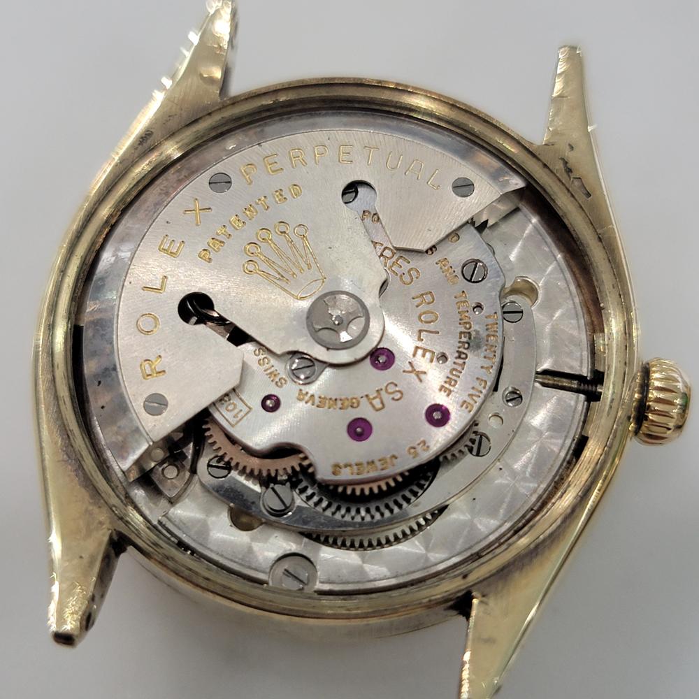 Mens Rolex Oyster Perpetual 6467 9k Gold 34mm Automatic 1950s Vintage RA482B en vente 7