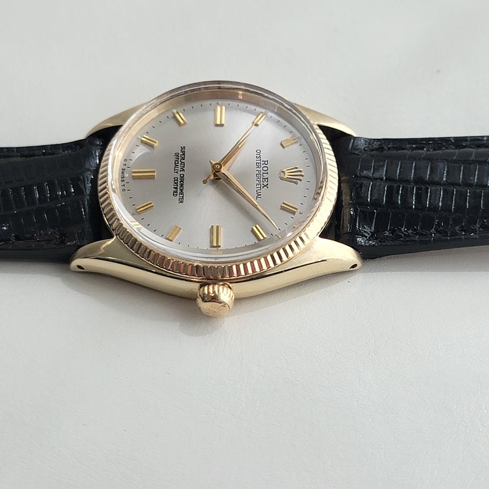 Mens Rolex Oyster Perpetual 6467 9k Gold 34mm Automatic 1950s Vintage RA482B en vente 1