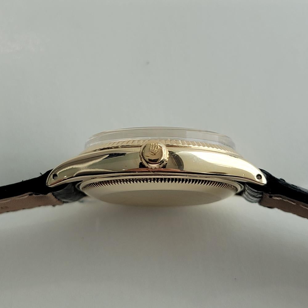 Mens Rolex Oyster Perpetual 6467 9k Gold 34mm Automatic 1950s Vintage RA482B en vente 5