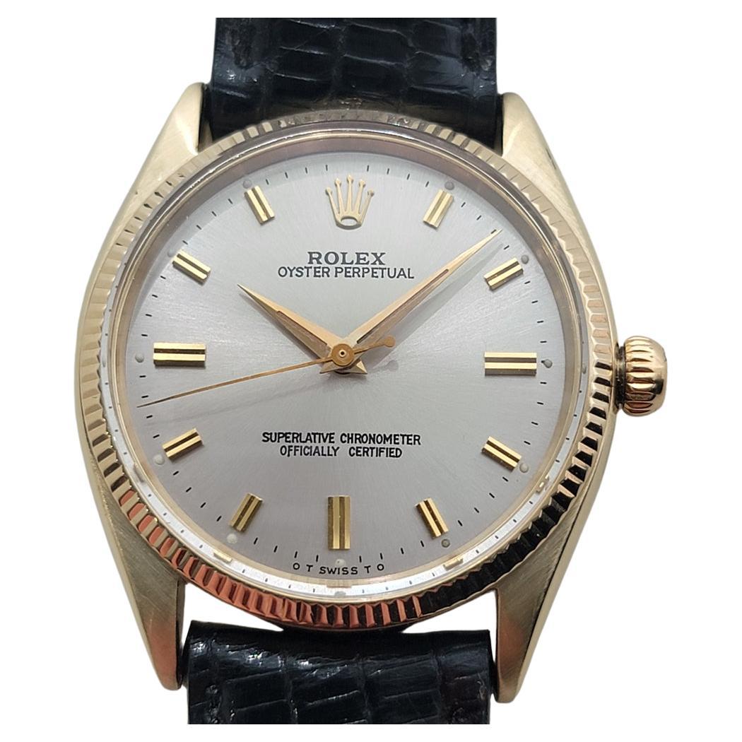 Mens Rolex Oyster Perpetual 6467 Oro 9k 34mm Automático 1950s Vintage RA482B