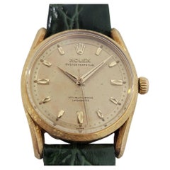 Mens Rolex Oyster Perpetual 6550 Bombay 18k Gold Automatic 1960s RJC203G