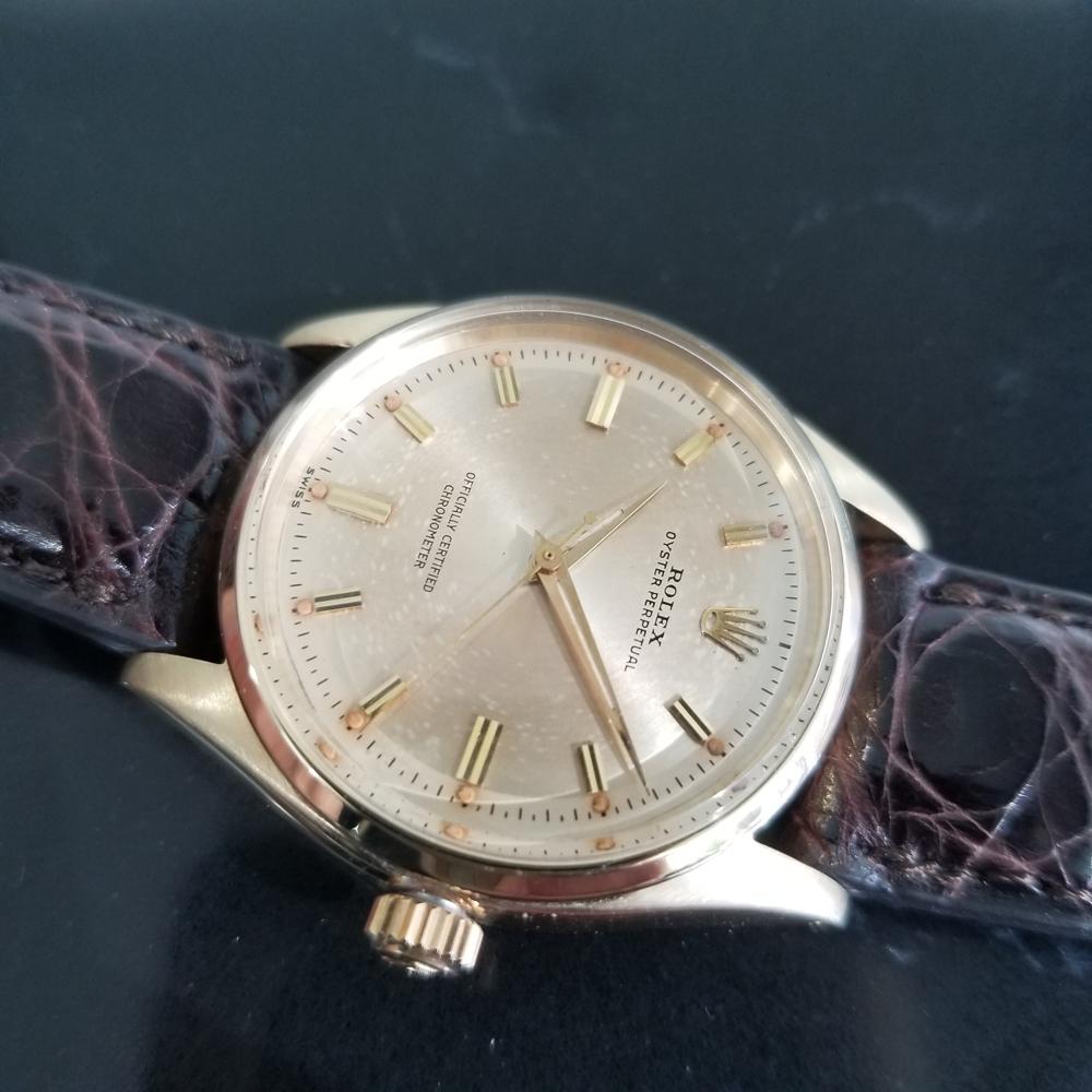 Men's Rolex Oyster Perpetual 6564 14k Gold Automatic, c.1950s Swiss RA150 3