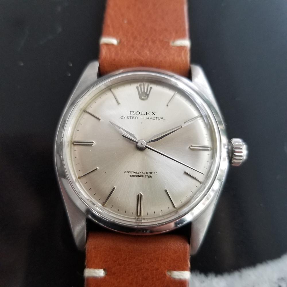 Men's Rolex Oyster Perpetual 6564 Automatic Dress Watch, circa 1950s MA192TAN In Excellent Condition In Beverly Hills, CA