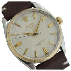 Herren Rolex Oyster Perpetual 6565 14k SS Automatik 1950er Jahre Vintage Schweizer RJC149