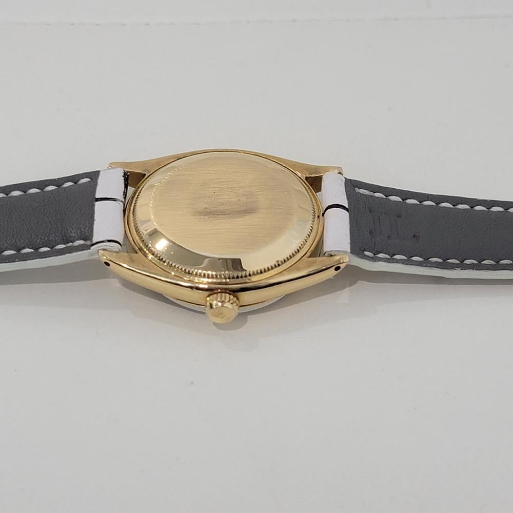 Mens Rolex Oyster Perpetual 6567 18k Gold 34mm Automatic 1950s Vintage RJC193 For Sale 6