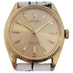 Mens Rolex Oyster Perpetual 6567 Oro 18k 34mm Automático 1950s Vintage RJC193