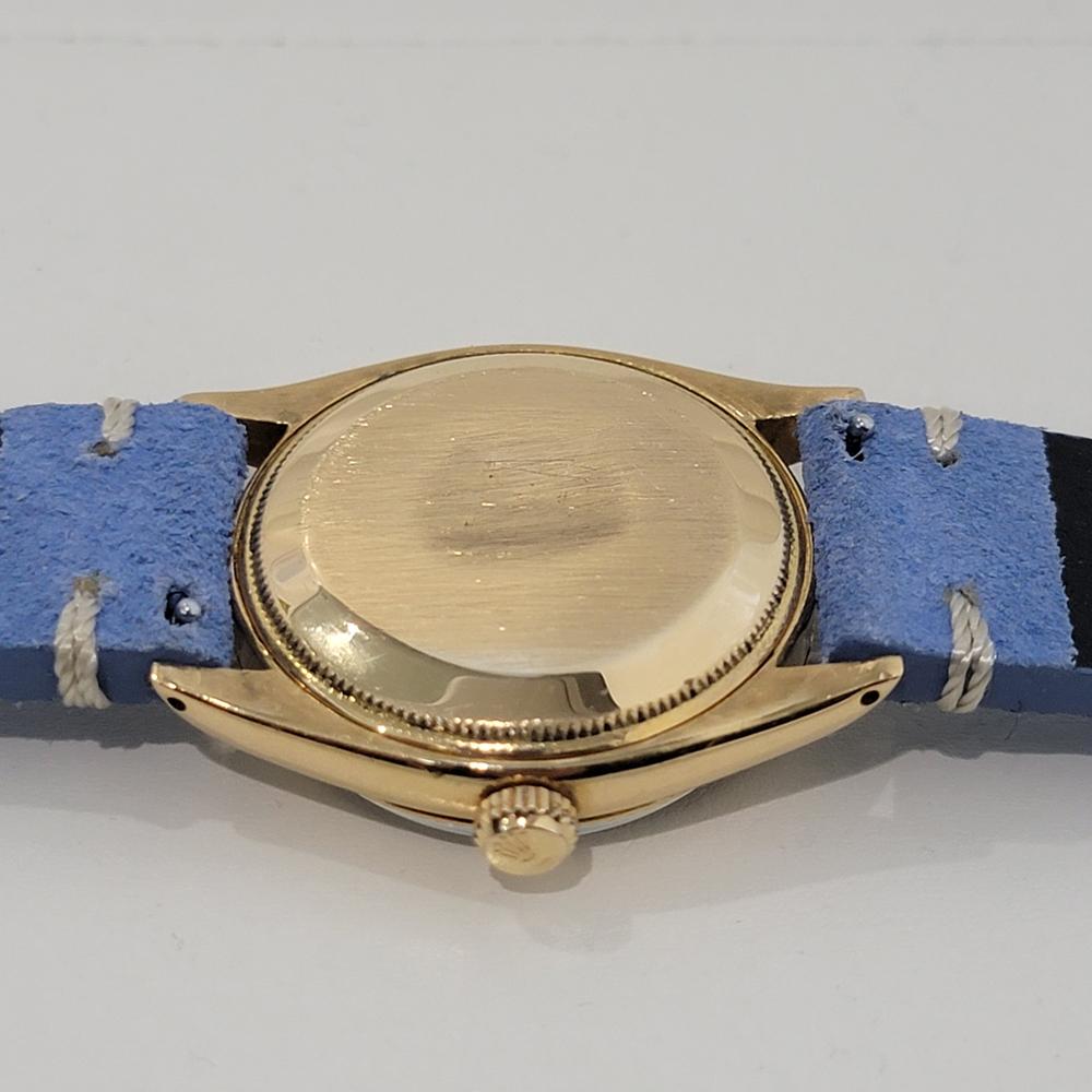 Mens Rolex Oyster Perpetual 6567 18k Solid Gold 34mm Automatic 1950s RJC193B For Sale 6