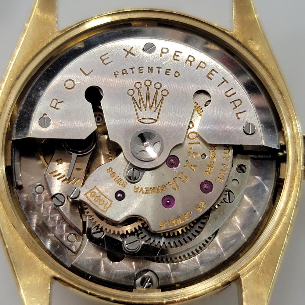Mens Rolex Oyster Perpetual 6567 18k Solid Gold 34mm Automatic 1950s RJC193B For Sale 7
