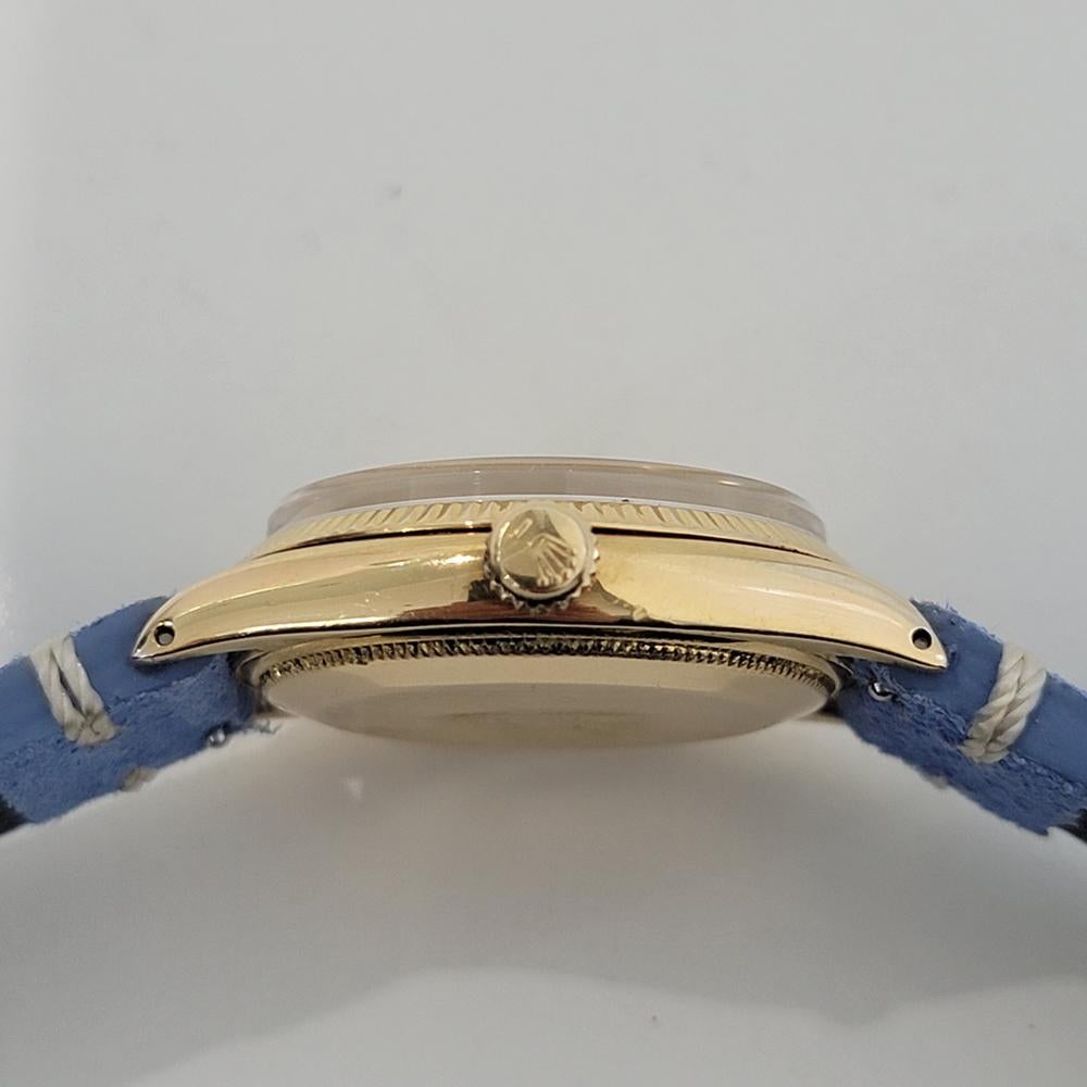 Mens Rolex Oyster Perpetual 6567 18k Solid Gold 34mm Automatic 1950s RJC193B For Sale 5