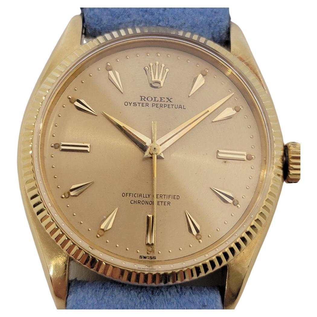 Homme Rolex Oyster Perpetual 6567 Or massif 18k 34mm Automatique 1950s RJC193B