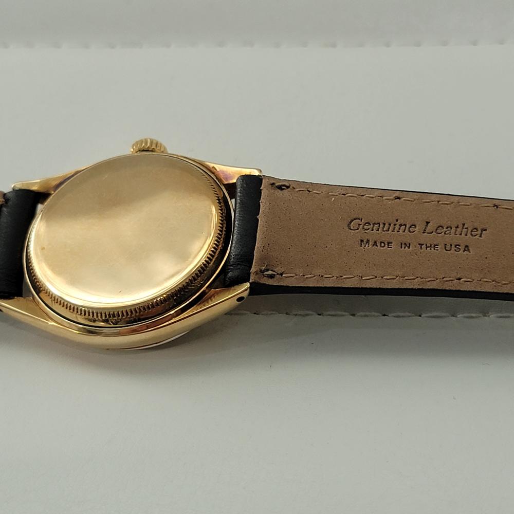 Herren Rolex Oyster Perpetual 6585 14k Gold Automatik 1960er Jahre Schweizer Vintage RJC162B 7