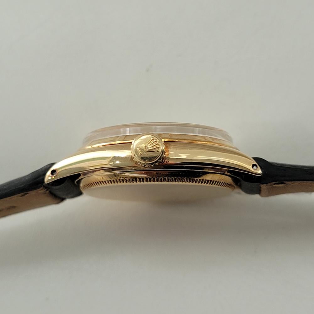 Herren Rolex Oyster Perpetual 6585 14k Gold Automatik 1960er Jahre Schweizer Vintage RJC162B 6